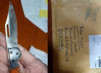 Конверты с пулями и ножами прислали испанским чиновникам