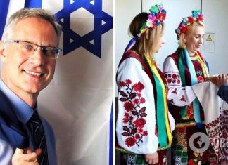 Новый посол Израиля прибыл в Украину: ему подарили вышиванку. Фото