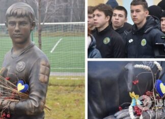 В Краматорске установили памятник убитому оккупантами 16-летнему Степану Чубенко. Фото