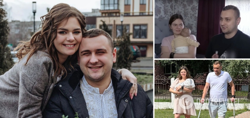 Его история тронула всю Украину: военный, который потерял ноги на войне, но сделал предложение любимой, стал отцом. Видео