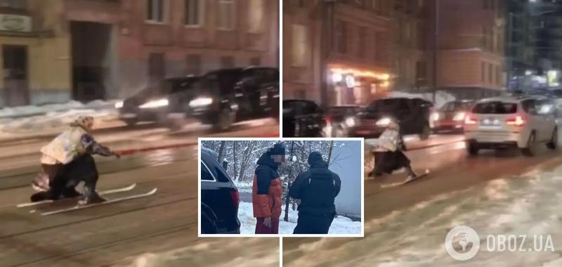 Во Львове полиция оштрафовала блогера, который ''замаскировался'' под бабушку и катался на лыжах: данные о нем передали в военкомат