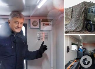 Спасает время для восстановления военной техники: Порошенко передал на фронт «юбилейную» передвижную автомастерскую на базе британской DAF