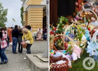 «Дух и решительность украинцев невозможно победить»: Бринк показала освящение корзин во Владимирском соборе Киева. Фото