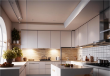 Эргономичное пространство с угловой кухней с островом